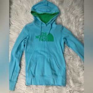 The North Face Blue and Green Hoodie